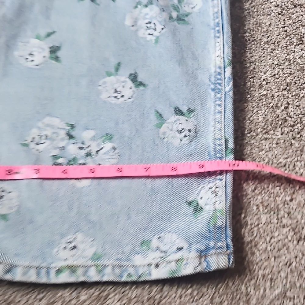 Wild Fable Blue Straight Leg Jeans with Floral Print - Picture 9 of 15